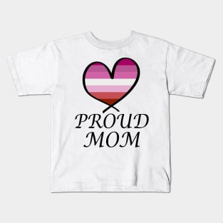 Proud Mom LGBT Gay Pride Month Lesbian Flag Kids T-Shirt